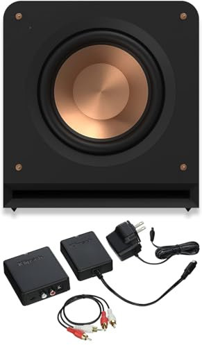 Klipsch RP-1200SW 800W Subwoofer with 12 Inch Cerametallic Driver with a Klipsch WA-2 Wireless Subwoofer Kit (2023)