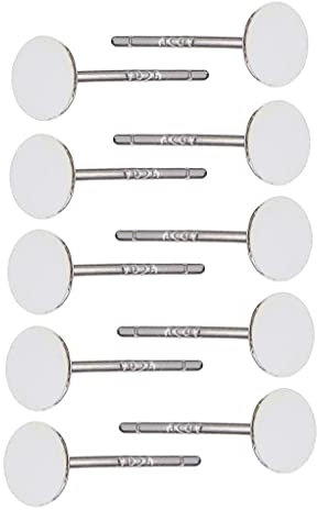 10 orecchini a perno in argento Sterling 925, per fai da te, piatti, vuoti, robusti e ossidanti, perfetti per la creazione di orecchini, per artigiani e gioielli, 4 mm