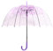 Generisch Parapluie de fleurs de cerisier - Transparent, bulles de savon, clair, dôme semi-automatique, ensoleillé pour enfants, filles, garçons ou femmes - Romantique Stock Décoration, aubergine, 48