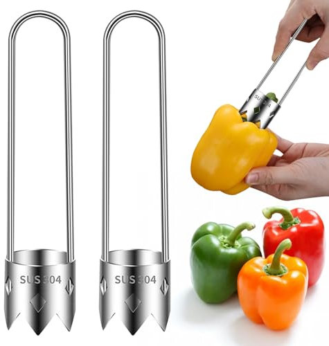 2Pcs Universal Stainless Steel Fruit Core Remover,Multifunctional Home Kitchen Fruit and Vegetable Core Remover, Fruit Corer Tool, Fruit Corer for Apple, Pear, Vegetable