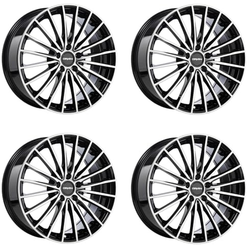 4x Carmani Felgen 24 Karl 8.0x19 ET30 5x112 black polish kompatibel mit BMW 1er Reihe 2er Reihe 3er Reihe 4er Reihe 5er Reihe 6er Reihe