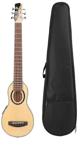 32-Zoll-Akustikgitarren-Set für Anfänger, 6-saitige Anfängergitarre mit Integriertem Stimmgerät und Schwarzer Tasche für Kinder und Erwachsene