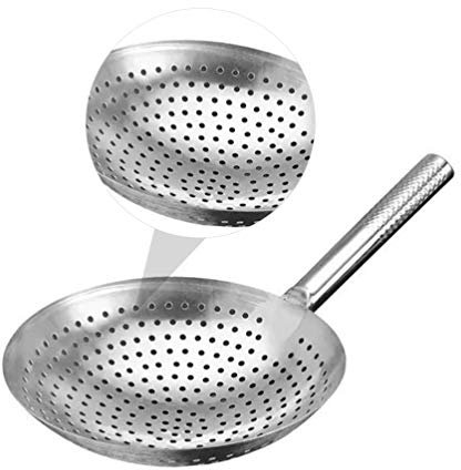 HOLIDYOYO 1pezzi Colino Inossidabile Rete Fine Per Filtrare Cucchiaio Per Hot Pot e Cucina Facile Separazione Dei Cibi e Dei Liquidi