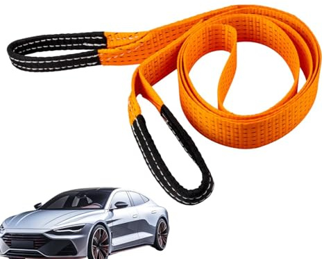 Corda di traino multifunzionale antiscivolo, per auto da 3 metri, cinghie di traino per rimorchio ispessite, corda di traino per auto, corda di traino per veicoli -