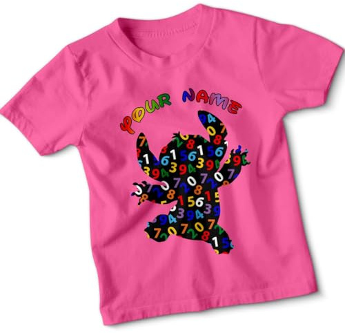 Personalised Funny Math Fashion Learning Number Day Maths Day Mathematical Tee Kids Boys Girls Teen Tee Top T-Shirt #ND 9-11 Years Fuchsia
