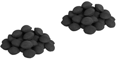 YARNOW 2 Paquets Charbon de Bois pour Barbecue Charbon de Bois Bio Foyer de Table feu Accessoires Barbecue cheminé e au poêle à Charbon mélange de Charbon de Bambou