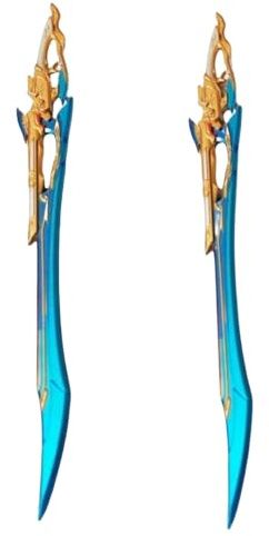 damdos Halloween Prop Cosplay Sword for Feixiao Axe,2PCS 40 Feixiao Swords Weapons Fancy Party Costumes Accessories Birthday Gifts(2pcs Set)