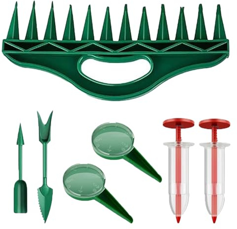 Sghtil Handsämaschine für Präzision, Streu-Set – manuelle Sämaschine kompakt für Garten, Blumen und Außenbereiche