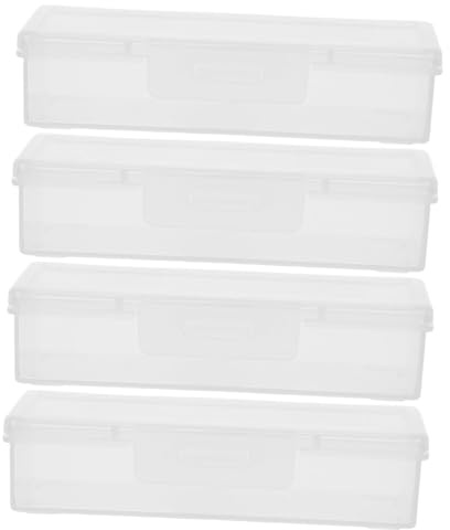 KONTONTY 4piezas Caja Organizadora Transparente Portátil Para Hisopos De Algodón Con Dispensador Individual Almacenamiento Multifuncional Para Bastoncillos y Pequeños Objetos Diseño Compact