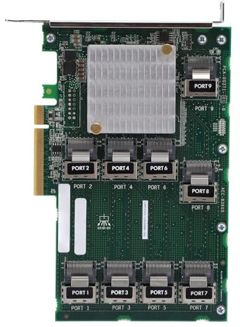 SAS RAID Controller Card AEC 83605, RAID Expander Card with 9 Ports, Support 24 Hard Drives Expansion for Server DL380 388 G9 G10, PCIE X 8 Expander Card with Flexible Storage Mana
