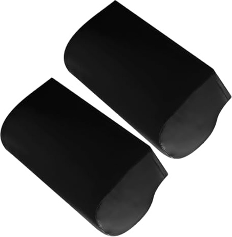 VANZACK Dehnbare Sofa Armlehnenbezüge Pu Leder Schwarz für Wohnzimmer Couch und Sessel Schutzbezüge Elastisch