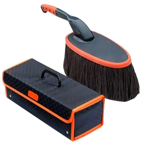 Plumero Para Coche Exterior - Plumero Limpiador Antiestático,Cepillo detailing coche,Para Asientos, Salpicaderos, Ruedas, Rejillas, Pintura, Pickup, Autocaravana, ATV, Motocicleta, RV, Remolque