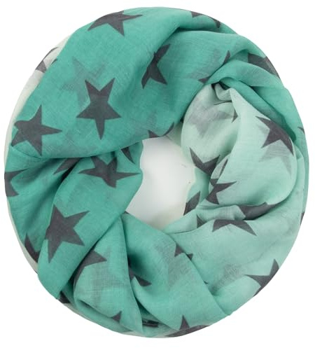 Glamexx24 Nueva Colección Bufanda con Estrella Bufanda Tubo Señoras Bufanda Larga Bucle Bufanda Tela HALF
