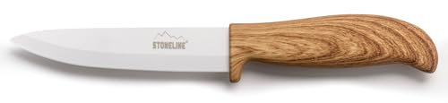 STONELINE® Back to Nature Keramik-Universalmesser, 24,2 cm, Holzoptik, Messer, zum Schneiden von Obst, Gemüse und Fleisch