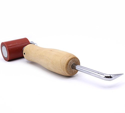 Profi Andrückrolle Kombi Silikon + Nahtprüfer Andrückwalze 45mm Dachdecker Dachdecker für Föhn Heißluftgebläse Walze Schweißwerkzeug Schweißbahn Werkzeug