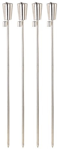 Carlo Milano Ölfackeln: Edelstahl-Gartenfackel Amor, rostfrei, 280 ml,110 cm, 4er-Set (Ölfackeln Edelstahl, Ölfackel Garten, Geburtstag)