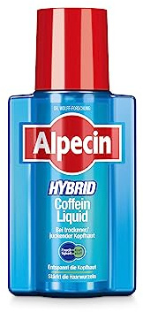Alpecin Hybrid Coffein-Liquid, 1 x 200 ml - Bei trockener oder juckender Kopfhaut | Ohne Alkohol | Beugt erblich bedingtem Haarausfall vor | Beruhigt die Kopfhaut