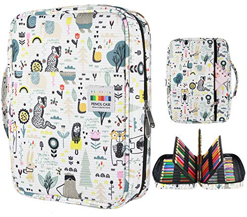 YOUSHARES Große Federmappe Federmäppchen fasst 220 Bleistifte oder 145 Gelschreiber für Mäppchen Aesthetic Etui, Schlampermäppchen Multilayer-Farbe Federtasche Federpenal Stiftemappe (Abholzung)