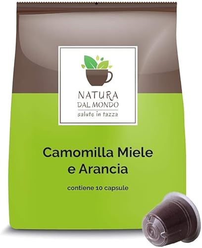 100 Capsule Compatibili con Nespresso - Camomilla Miele e Arancia - Caffè dal Mondo