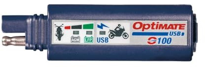 Tecmate OptiMATE USB O-100, Combination 2400mA USB Charger and 3-LED Battery Monitor, With Vehicle Battery Protection