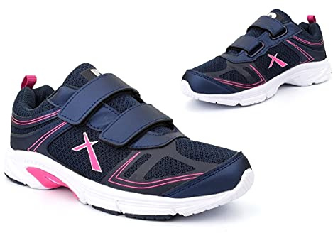 Ladies Memory Foam Trainers Womens Lightweight Trainers Womens Trainers Ladies Trainers Womens Casual Shoes Ladies Comfort Shoes Womens Touch Fastening Trainers Navy Blue 5 UK