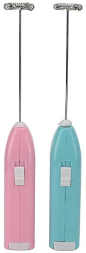 2 Pezzi Mini Miscelatore a Immersione, Motore Ad Alta Velocità Ad Alta Frequenza, Funzionamento con Una Sola Mano, Materiale in Acciaio Inossidabile Resistente Alla Ruggine, Agitatore Elettrico per la