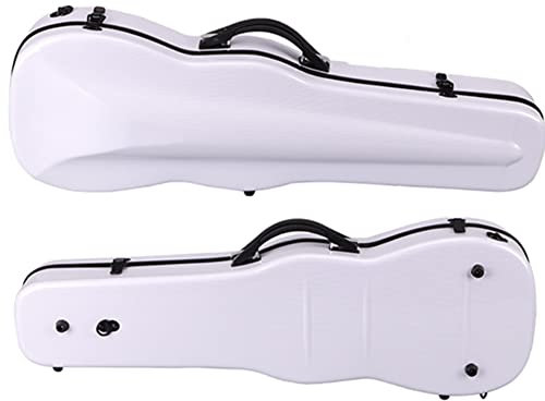 Geigenkoffer Leichter Geigenkoffer aus Kohlefaser, Hartschale, mit Hygrometer (Color : White, Size : 3/4)
