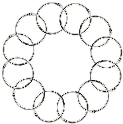 Bücher Ringe,50pcs Buch Ring Loseblatt Verbinder Ringe Karteikarten Ring Schlüsselringe Binderinge Buchbinderinge Binder Ringe Heftstreifen buchring Metallring,für Album Document Scrapbook(31mm)