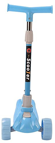 Roller Kinder mit 3 Räder, Faltbare Höhenverstellbarer Scooter für Mädchen & Jungen, Kinderscooter 3-10 Jahre, Belastbarkeit bis 80 kg (Blau)