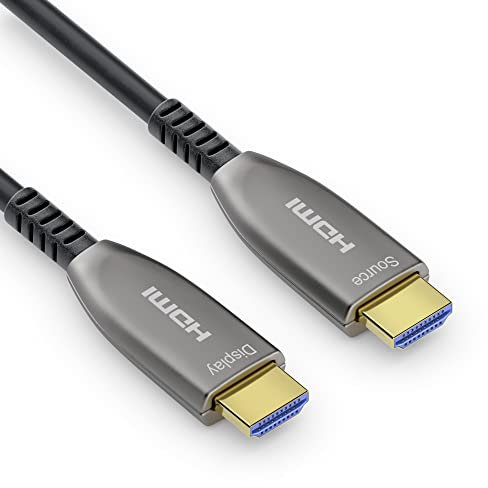 Sonero® Cavo 8K-HDMI 2.1, cavo ibrido in fibra ottica, risoluzione fino a 8K 60 Hz (7680 x 4320) / 4K 120Hz (3840 × 2160), supporto HDCP 2.2, antracite, 50 metri