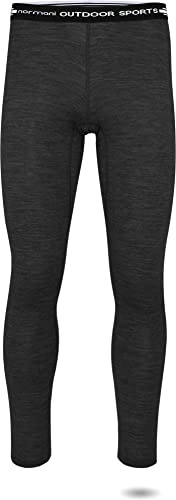 normani Herren Merino Unterhose Thermounterwäsche Funktionshose Lang Baselayer Leggins Ski-Winterhose - 100% Merinowolle 200 g/m²