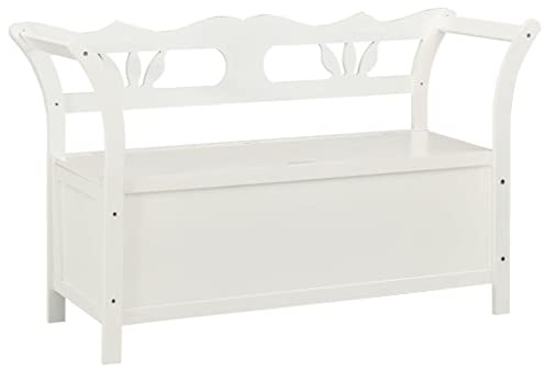 vidaXL Sitzbank Weiß 107x45x75,5 cm Massivholz Tanne