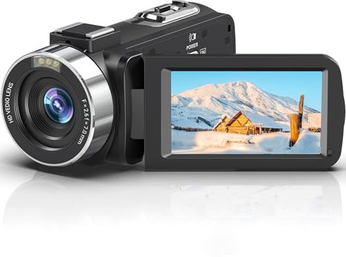 Caméra Vidéo 4K, Caméscope WiFi à Zoom Numérique 18x, Caméra de Vlogging Ultra HD 48MP, Appareil Photo Numérique à écran Tactile 3,0 Pouces avec Télécommande