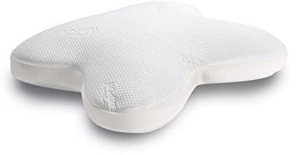 TEMPUR Ombracio Schlafkissen, ergonomisches Bauchschläferkissen in Schmetterlingsform, Liegefühl mittelfest, 60 x 50 x 10 cm, Weiß
