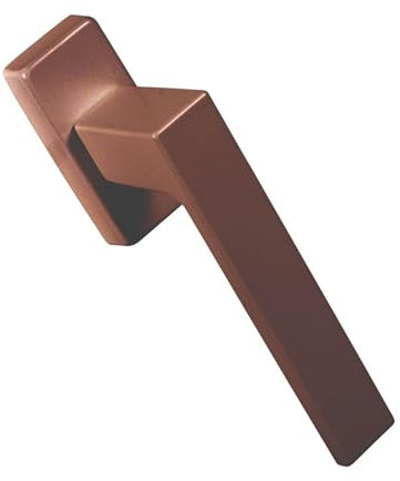 Gedotec Aluminium Window Handle Copper Olive on Oval Rosette | 1 pc Tilt and Turn Louvre Olive Without Lock Cylinder | Push 1317 | Window Fitting for Windows