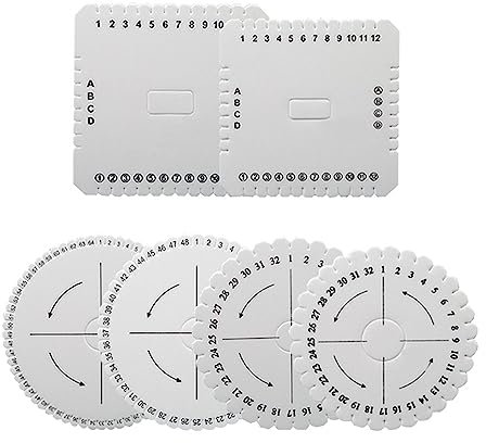 Tucireat Geflecht Weben Scheibe Disk 6 Stück Kumihimo Scheiben Kumihimo Disk Flechtscheibe Kumihimo Scheibe Flechtscheibe Kumihimoscheibe Rund und Quadratisch Flecht Geflochtene Platte für Handwerk