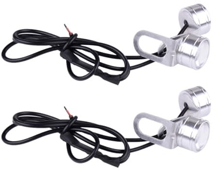 LETAOSK 4Pièces Lampe Frontale à LED Blanche stroboscopique pour Moto Lampe Frontale à LED étanche pour Moto Lampe Frontale antibrouillard pour Moto