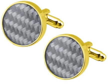 Manschettenknöpfe Herren Gold, Manschettenknöpfe Herren Elegant Runden Damen Schmuck Hochzeit für Hemd mit Geschenkbox