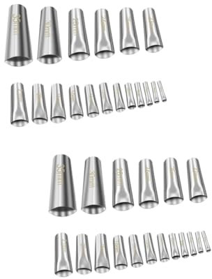 jojofuny 36 Stk Außenwand-Klebe düse edelstahldüsen nozzle set Verstemmungswerkzeuge Verstemmungswerkzeugsatz Ersatz Dichtungsdüse aus Edelstahl Verstemmdüse Kleber Dichtstoffe