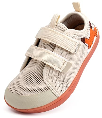 Scarpe a Piedi Nudi in Versione Larga Ragazzi Ragazze Outdoor Trail Running Minimalista Scarpe da Camminare(Beige, 27 EU Larga)