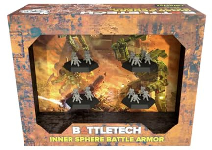 Catalyst Game Labs BattleTech | Miniatures | Inner Sphere Battle Armor Pack | Expansion | Miniature Game Ages 14+ | Spiel auf Englisch, Black