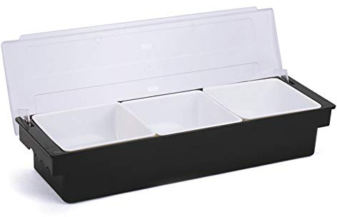 CLEADONG Contenedores de ingredientes refrigerados, bandejas de verduras divididas, recipientes para adornar, dispensador de especias caja de especias para limones, frutas, aceitunas e ingredientes de