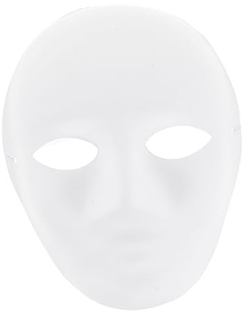 VICASKY 12stücke Pulp Blank Maske Weiß Masquerade Maske Zum Malen Kreative Papiermaske Für Kunst Und Bastelprojekte Für Halloween Maskenball Und Kostümpartys