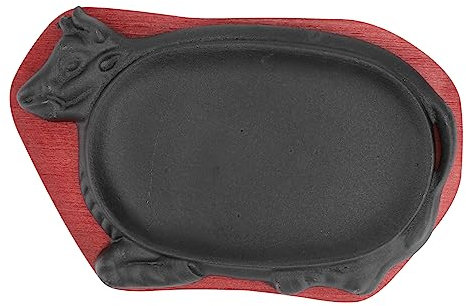 SHOWERORO Cast Iron Steak Pan Non-Stick Grill Cookware for BBQ Roasting Frying Plate Reusable Fry Pan for BBQ Plate