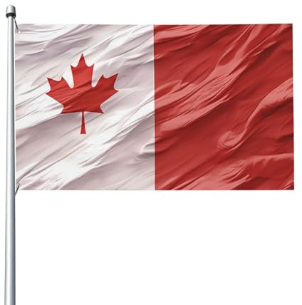 Flaggen, 90 x 150 cm, schwere Banner, Dekoration, Outdoor-Flagge, weiße und rote Flagge, Willkommensflaggen mit Messingösen, Gartenflagge für alle Jahreszeiten, Außendekor-Flagge