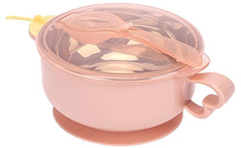 Tihebeyan Saugnapf mit Großem Durchmesser, mit Silikon Versiegelter Stopfen, Warmes und Kühles Essen, Separater Löffel, Übung Zum Greifen des Babys, Futternapf für mit Grünem