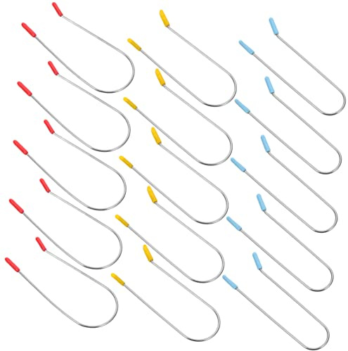 MUSISALY 24 Stück Heißwicklerclips aus 304 Edelstahl Ersatzclips für Lockenwickler zur Sicheren Fixierung für Heimgebrauch und Selbstgemacht Frisuren mit Einfachem Elegantem Design