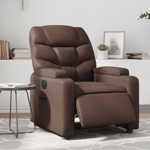LAPOOH Relaxsessel Braun Kunstleder, Fernsehsessel, Kinosessel, Lesesessel, Tv Sessel, Ohrensessel, Armsessel, Seselstuhl Wohnzimmer - 3204646