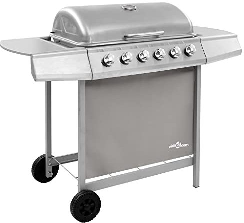 XGWKCNV Furniture select-Gas BBQ Grill with 6 Burners Silver (FR/BE/IT/UK/NL only)