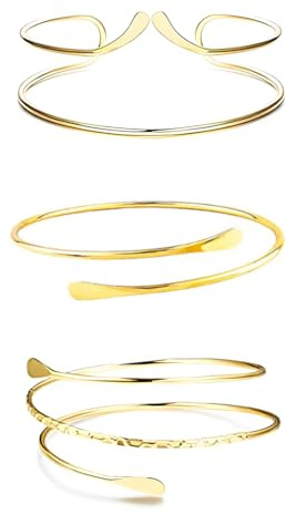 XPEX 3-Pack femmes Bracelet bijoux haut du bras Bracelet Bracelet réglable Bracelet ensemble de bijoux